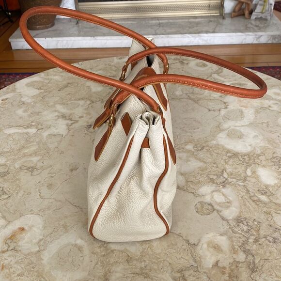 Valentina Two-Tone Genuine Leather Satchel Shoulder Bag Made in Italy - Picture 6 of 14